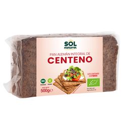 Pan alem&aacute;n Integral de centeno BIO SOL NATURAL 500g