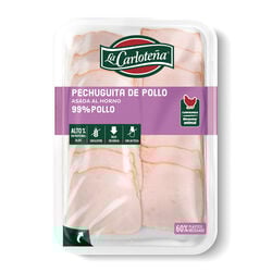 Pechuguita de pollo asada al horno 99% de pollo LA CARLOTE&Ntilde;A 100g