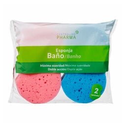 Esponja de ba&ntilde;o suave CENTRALINE PHARMA 2uds