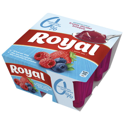 Gelatina 0% frutas del bosque ROYAL 4x90g image number