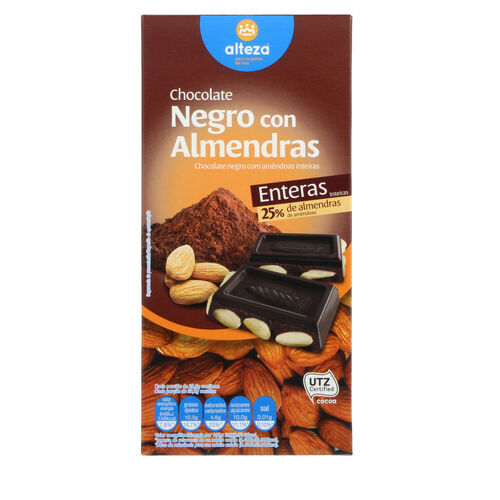 CHOCOLATE NEGRO ALMENDRA ALTEZA 200g image number