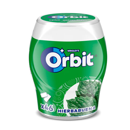 Chicle sin az&uacute;car sabor hierbabuena ORBIT box 46 grageas image number