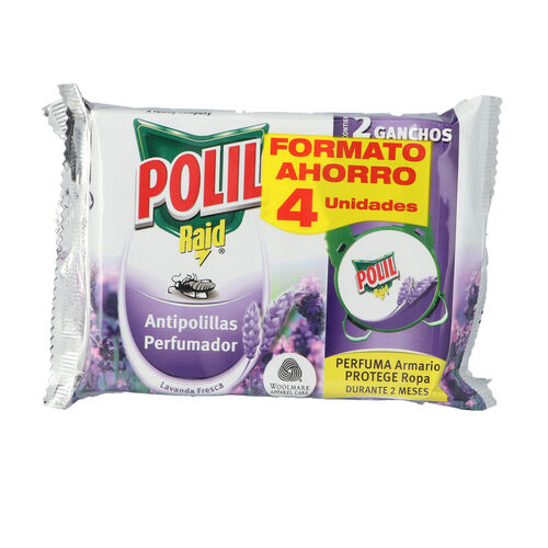 Antipolillas POLIL RAID gancho Lavanda 4uds image number
