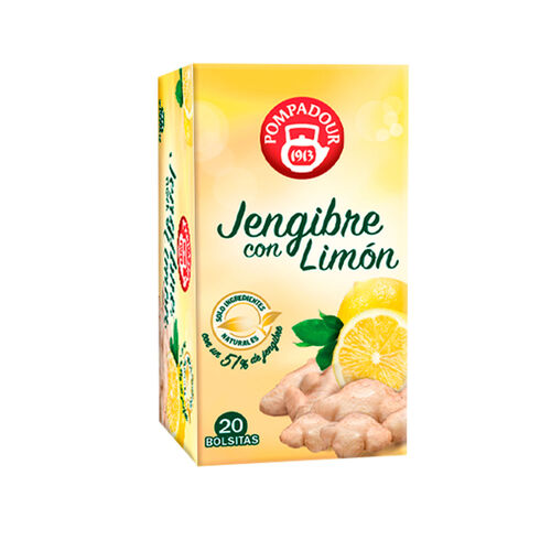Infusi&oacute;n jengibre lim&oacute;n POMPADOUR 20 sobres image number