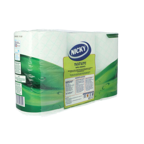 Papel higienico nature 3 capas NICKY 6uds image number
