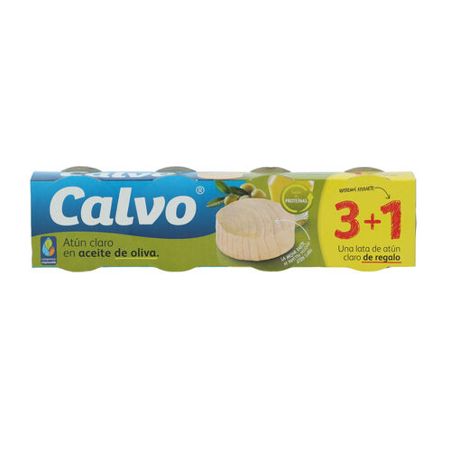 Atun claro CALVO aceite oliva pack 3x65g image number
