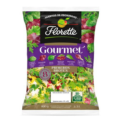 ENSALADA PRIMEROS BROTES GOURMET FLORETTE 100g image number