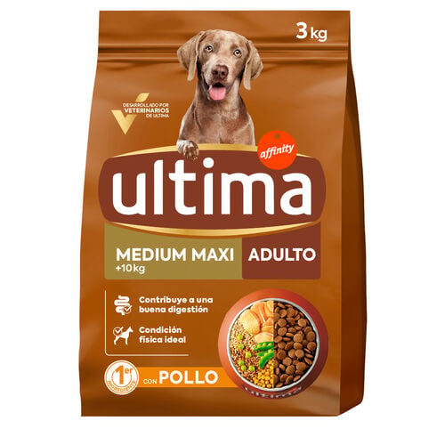 Comida seca para perro adulto con pollo y arroz pienso ULTIMA 3kg image number