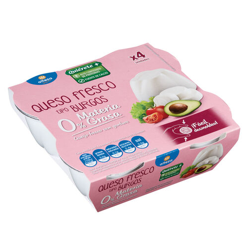 QUESO FRESCO TIPO BURGOS DESNATADO ALTEZA PACK 4x62,5g image number