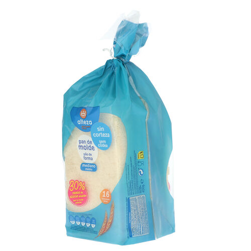 Pan de molde sin corteza ALTEZA 450g image number