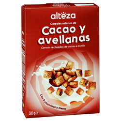 Cereales rellenos de cacao y avellanas ALTEZA 500g