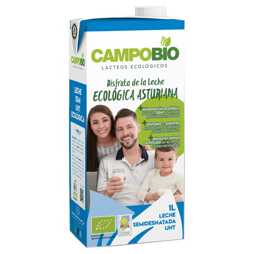 LECHE SEMIDESNATADA ECO CAMPOBIO 1L image number