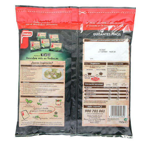 Guisantes finos congelados FINDUS 800g image number