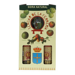 SIDRA CORTINA CAJA 2 BOTELLAS + VASO SIDRA