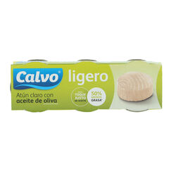 Atun claro CALVO ligero oliva pack 3x80g