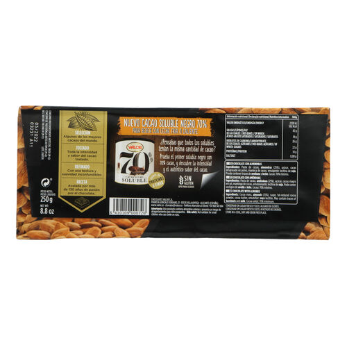 CHOCOLATE VALOR NEGRO ALMENDRA 250g image number
