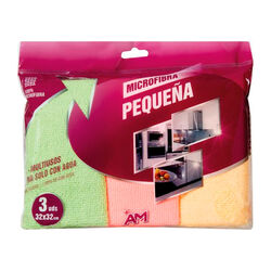 Bayeta microfibra peque&ntilde;as am 32x32 3uds
