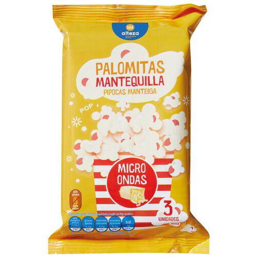 Palomitas de mantequilla para microondas ALTEZA 3x90g image number