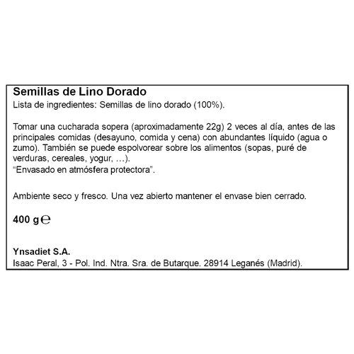 Semillas de lino dorado NATURTIERRA 400g image number