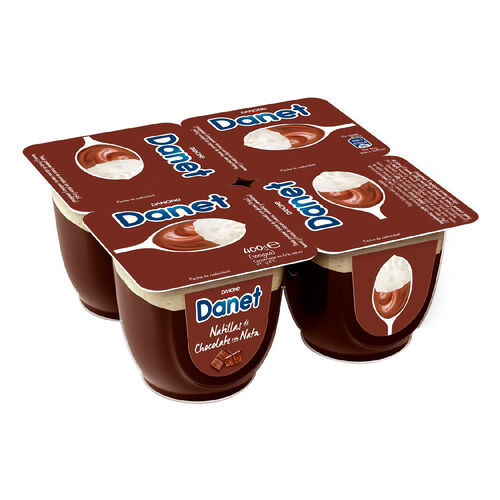 DANET DANONE DOBLE PLACER: CHOCO - NATA PACK 4X100G image number