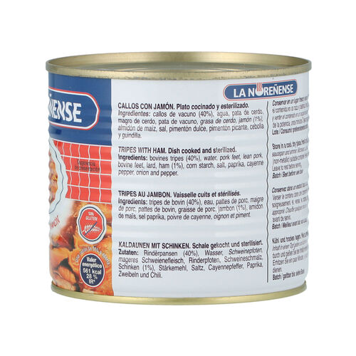 CALLOS JAMON NOREÑENSE 2 RACIONES 620g image number