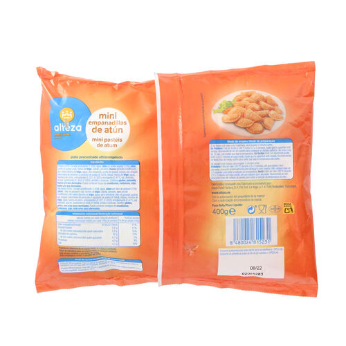 Empanadillas Mini de at&uacute;n congeladas ALTEZA 400g image number