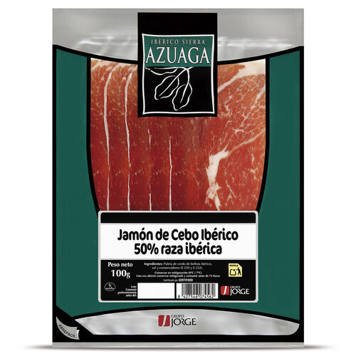 Jam&oacute;n de Cebo Ib&eacute;rico 50% raza Ib&eacute;rica AZUAGA 100g image number