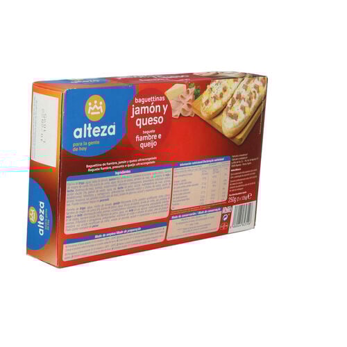 BAGUETINA ALTEZA JAMON QUESO CONGELADA 250g image number