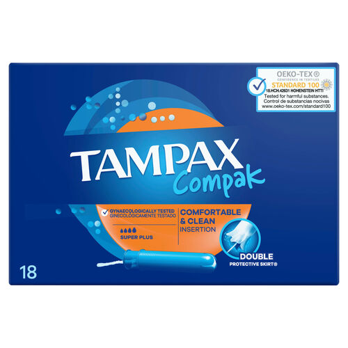 TAMPONES TAMPAX COMPACK SUPER PLUS 18uds image number