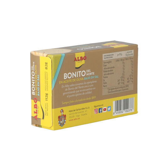 BONITO BAJO EN SAL ALBO 112g image number