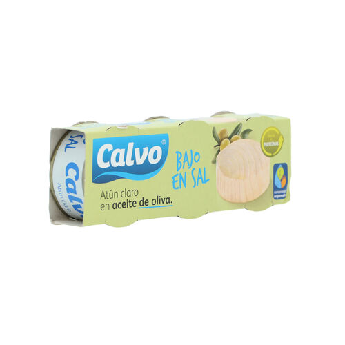 ATUN CLARO CALVO BAJO SAL OLIVA PACK 3x65g image number