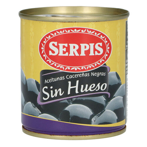 ACEITUNA NEGRA SERPIS SIN HUESO 200g image number