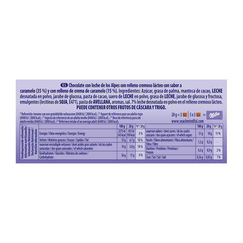 Chocolate cremoso con leche MILKA 100g image number