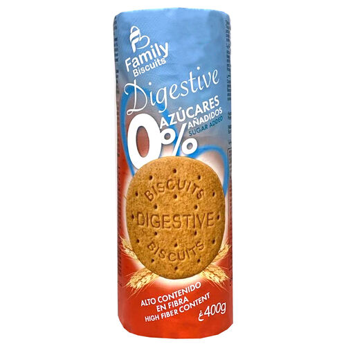 Galletas Digestive 0% az&uacute;cares a&ntilde;adidos FAMILY BISCUITS 400 image number