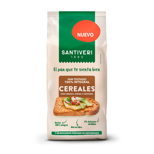 PAN TOSTADO INTEGRAL CON CEREALES SANTIVERI 200g image number