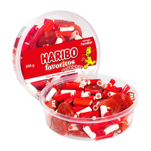 REGALIZ FAVORITOS RED&WHITE HARIBO 500g image number