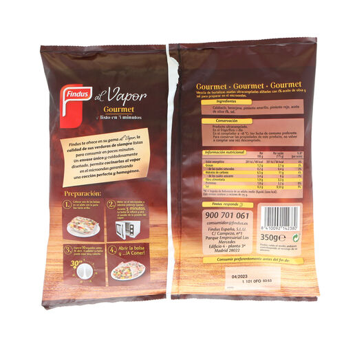 VERDURA VAPOR GOURMET FINDUS CONGELADA 350g image number