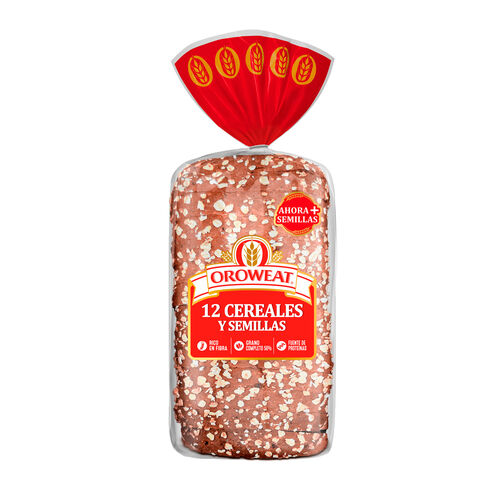 PAN DE MOLDE 12 CEREALES Y SEMILLAS OROWEAT 550g image number