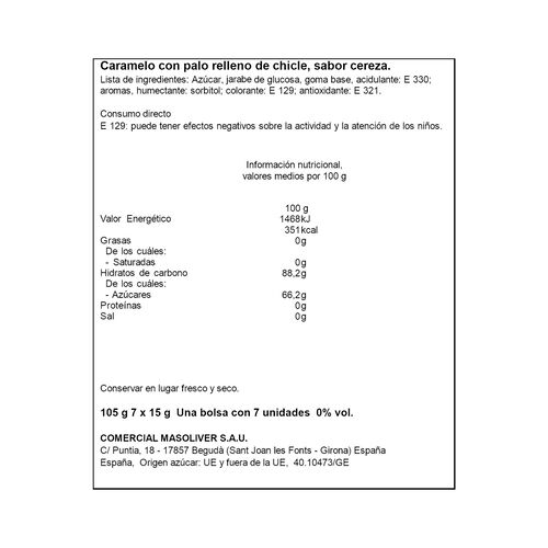 CARAMELO CON PALO KOJAK 7uds 105g image number