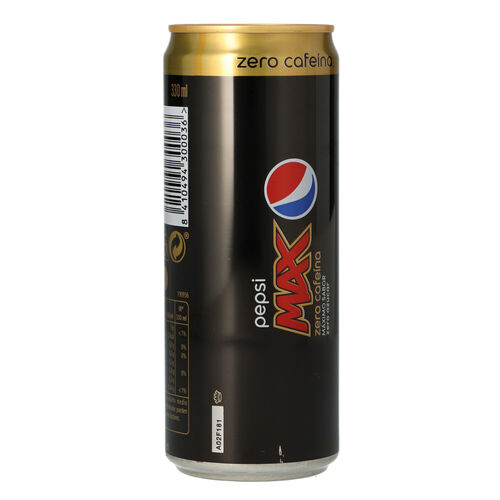PEPSI MAX ZERO SIN CAFEINA LATA 33cl image number