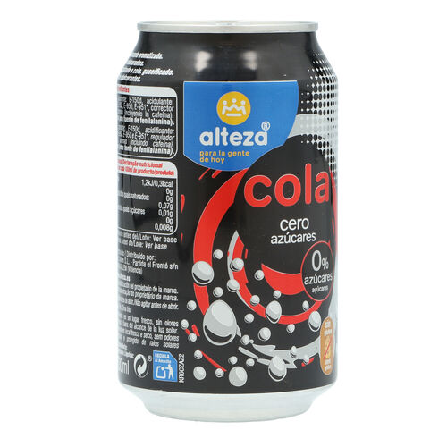 Refresco cola cero ALTEZA lata 33cl image number