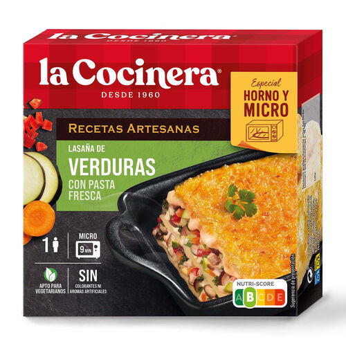 LASAÑA DE VERDURAS CON PASTA FRESCA LA COCINERA 280g image number