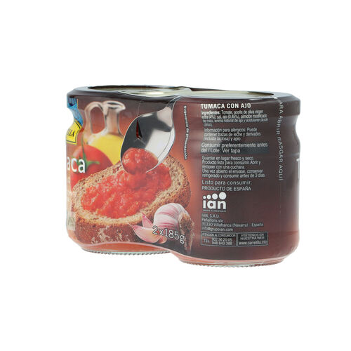 TUMACA CARRETILLA CON AJO PACK 2x185g image number