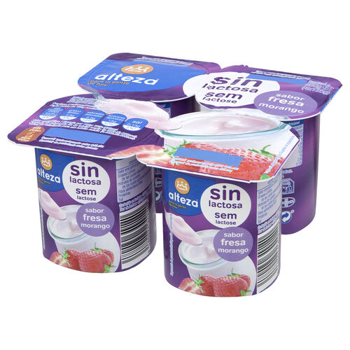 YOGUR FRESA SIN LACTOSA ALTEZA 4x125g image number