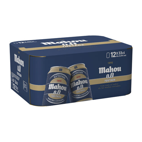 Cerveza tostada 0,0 MAHOU 12x33cl image number