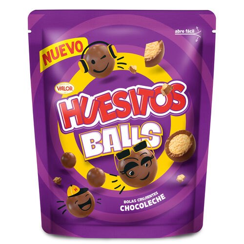 CEREALES CUBIERTOS DE CHOCOLATE CRUJIENTE HUESITOS BALLS 140g image number