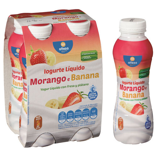 YOGUR BEBER FRESA PLATANO ALTEZA 4x160g image number