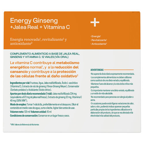Energy Ginseng + Jalea Real + Vitamina C VIVE PLUS 120g image number