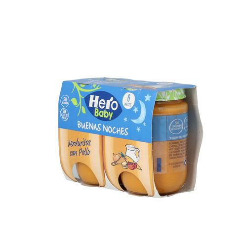 Buenas noches HERO pollo con verduritas 2x190g image number