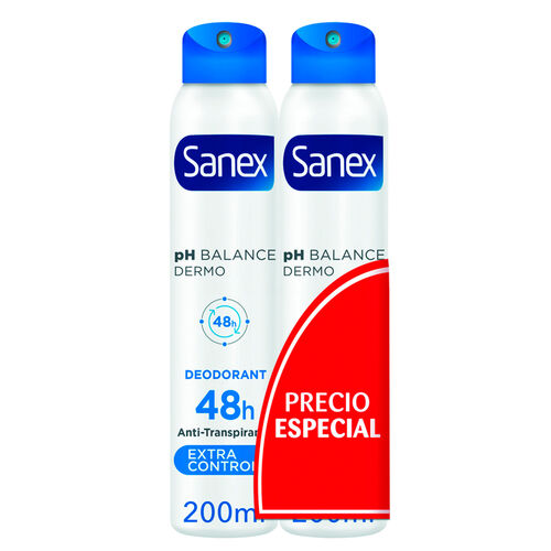 DESODORANTE SANEX EXTRA CONTROL DUPLO SPRAY 200ml  PACK 2 image number